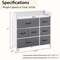 Costway 5/7-Drawer Dresser for Bedroom Chest of Drawers with 2 Large Fabric Bins White